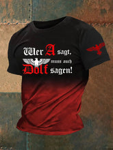 Herren Wer A Sagt Muss Auch Dolf Sagen T-Shirt mit kurzen Ärmeln
